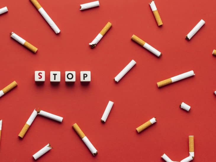 Des cigarettes avec un stop