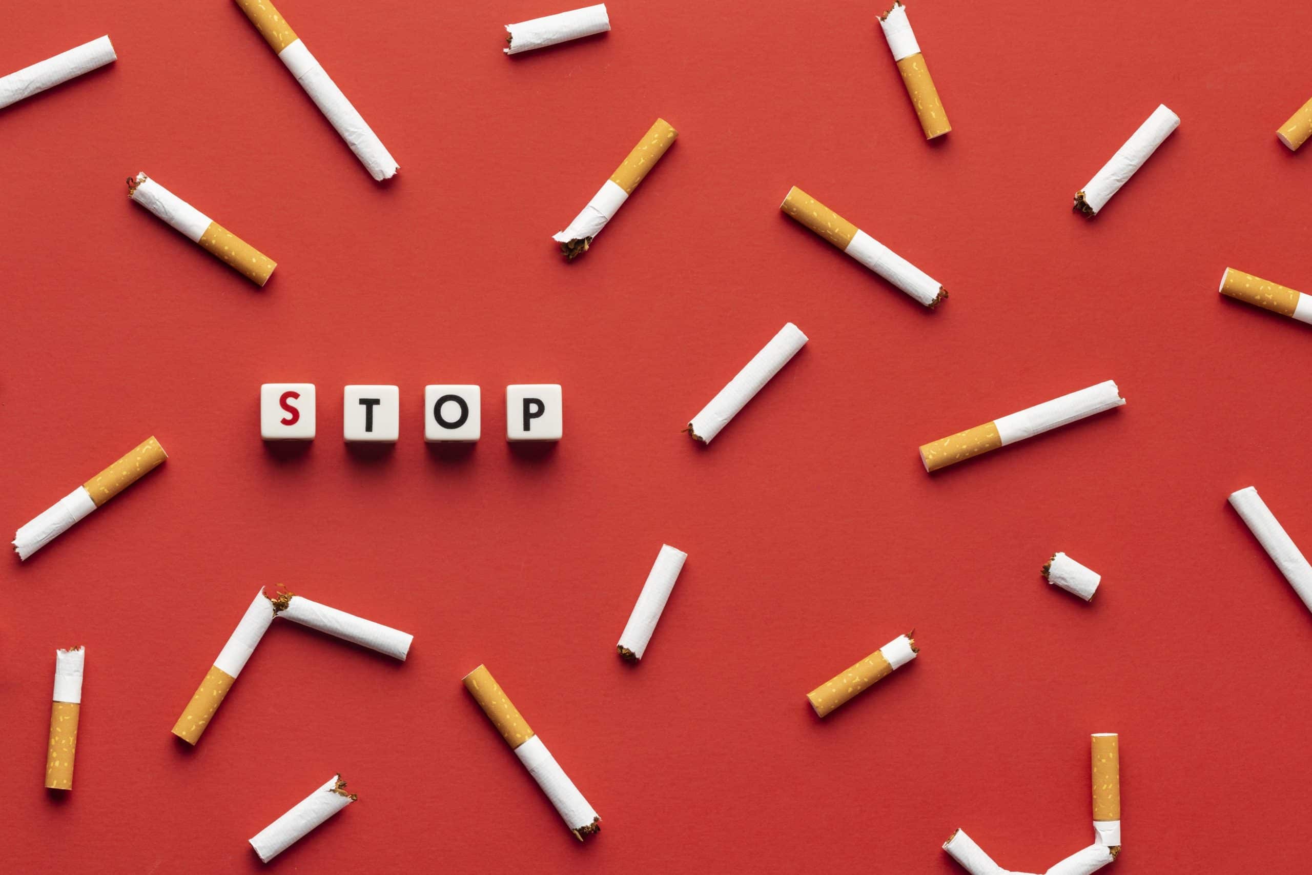 Des cigarettes avec un stop