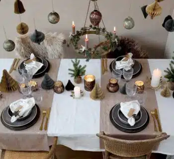 3 idées de décoration de table pour un Noël chic