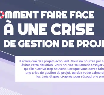 Infographie : comment faire face à une crise de gestion de projet