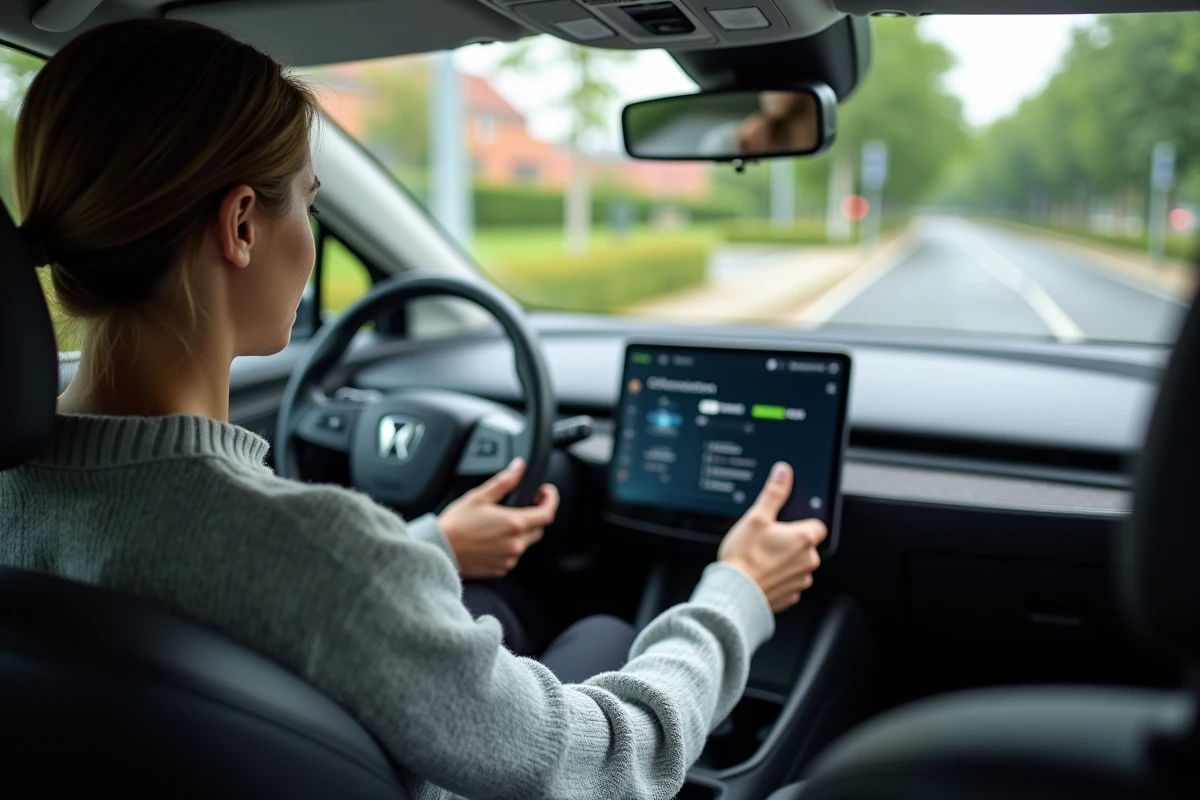 Jeune femme utilisant l