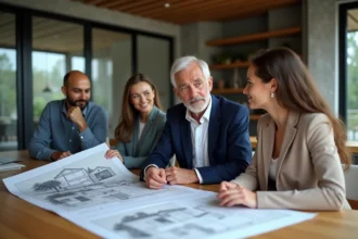 Architecte consultant sur un projet de maison contemporaine